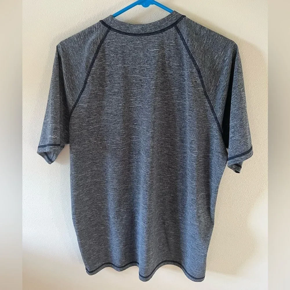 Nike DriFIT Blue Grey Athletic Performance Short Sleeve Shirt Moisture Wicking M
